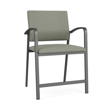 Lesro Newport Wide Hip Chair Metal Frame, Charcoal, OH Eucalyptus Upholstery NP1261